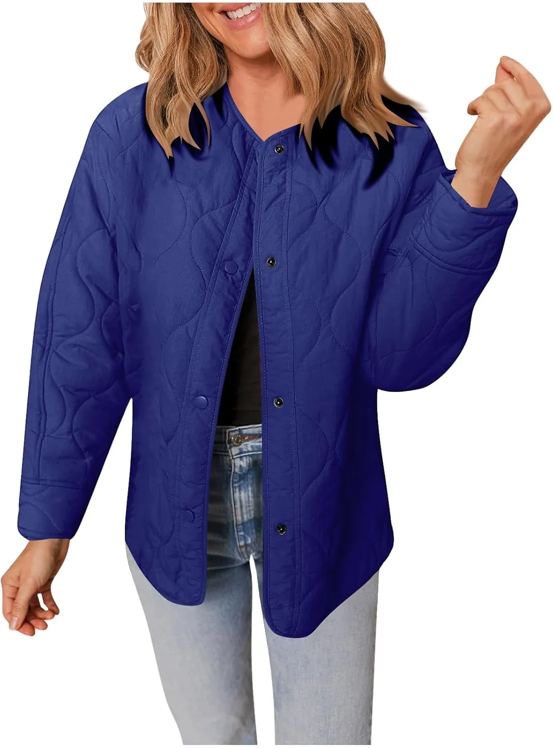 Jackets for Women Plain Quilted Puffer Jacket Fleece Lined Parka Comfy Soft Versatile Coats Womens Fashion Hoodies