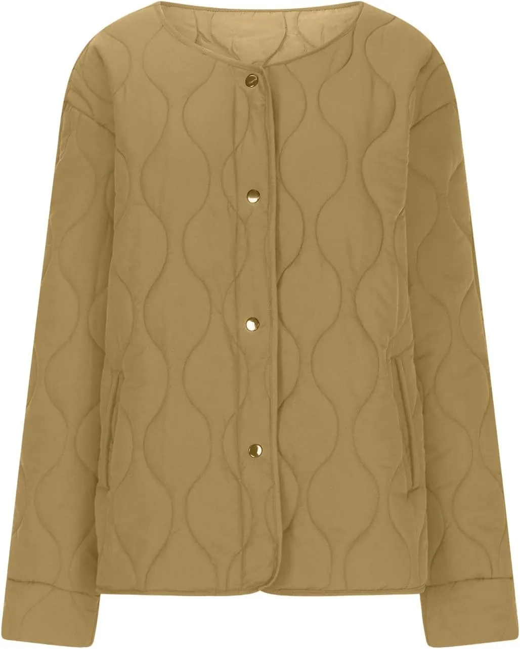 Jackets for Women Plain Quilted Puffer Jacket Fleece Lined Parka Comfy Soft Versatile Coats Womens Fashion Hoodies