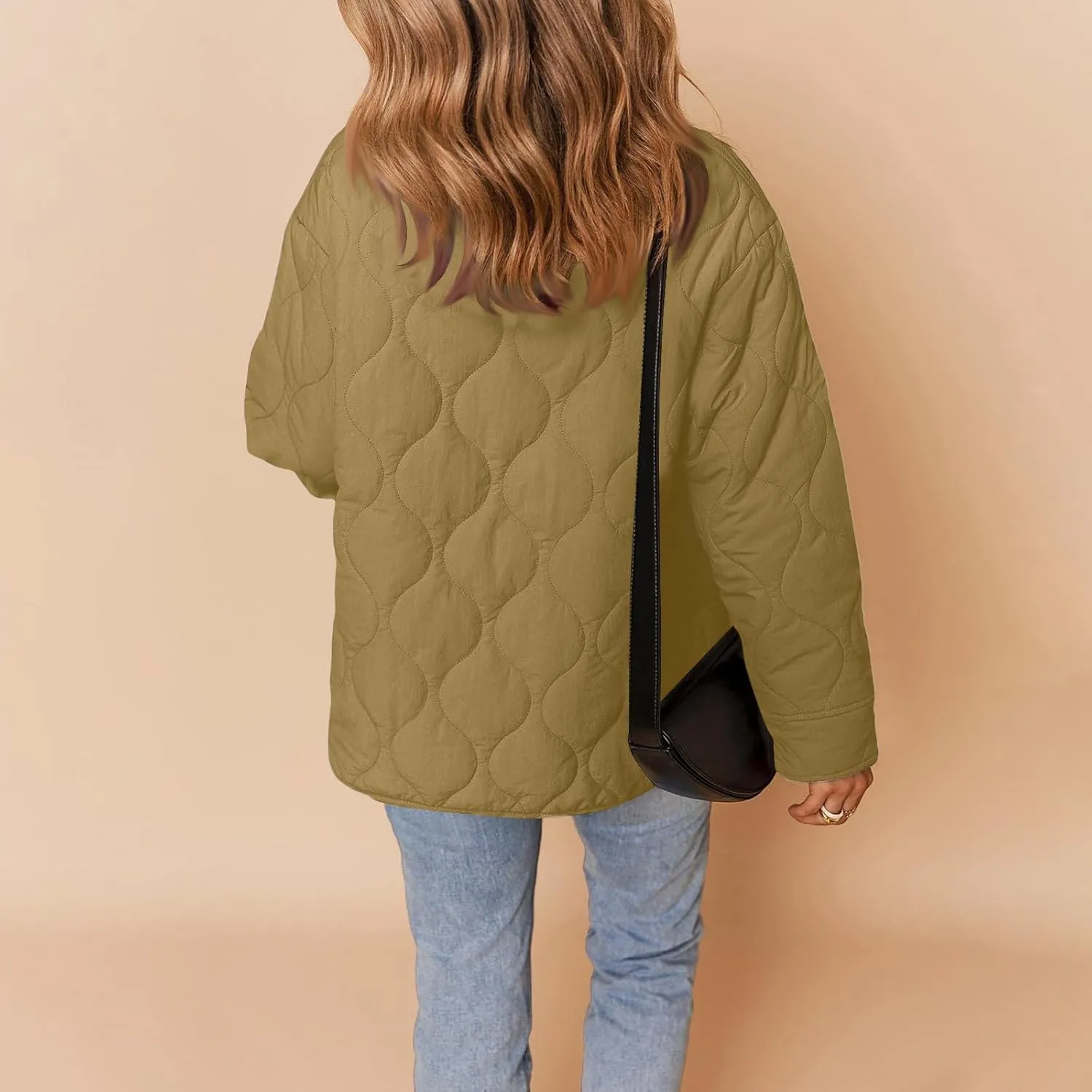 Jackets for Women Plain Quilted Puffer Jacket Fleece Lined Parka Comfy Soft Versatile Coats Womens Fashion Hoodies
