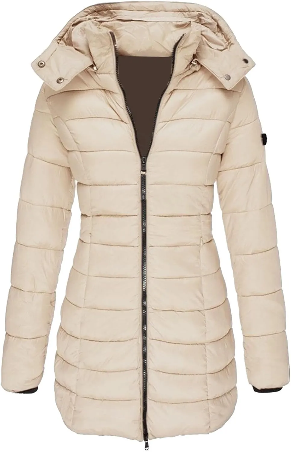 Jackets for Women Zip Up Quilted Puffer Jacket Fleece Lined Parka Oversized Causal Versatile Womens Fashion Hoodie