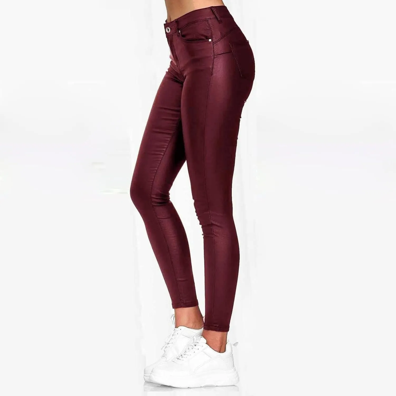 LCMTWX High Waisted Workout Leggings for Women Fitness High Waist Pants Solid Button High Waist Pant Sexy Slim Yoga Womens