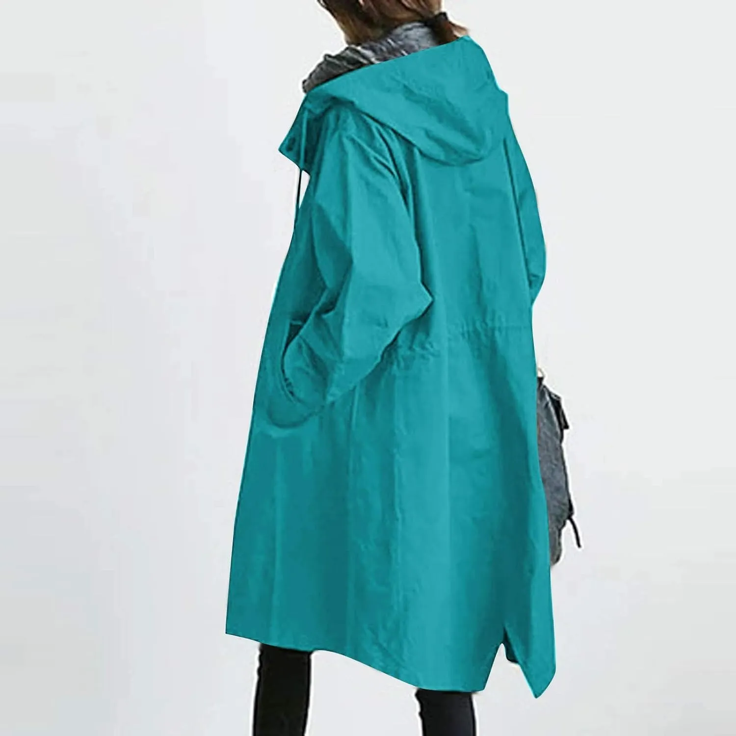 LCMTWX Winter Coats for Women Suit Collar Printed Pocket Jacket Black Trench Coat Trench Coats for Women Fall Wool Coats