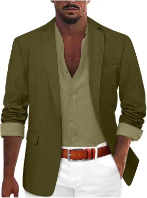 Lightweight Two Button Suit Jacket Mens Suit Slim Fit One Button Solid Tuxedo Acket 2 Button Lightweight Sport Coats