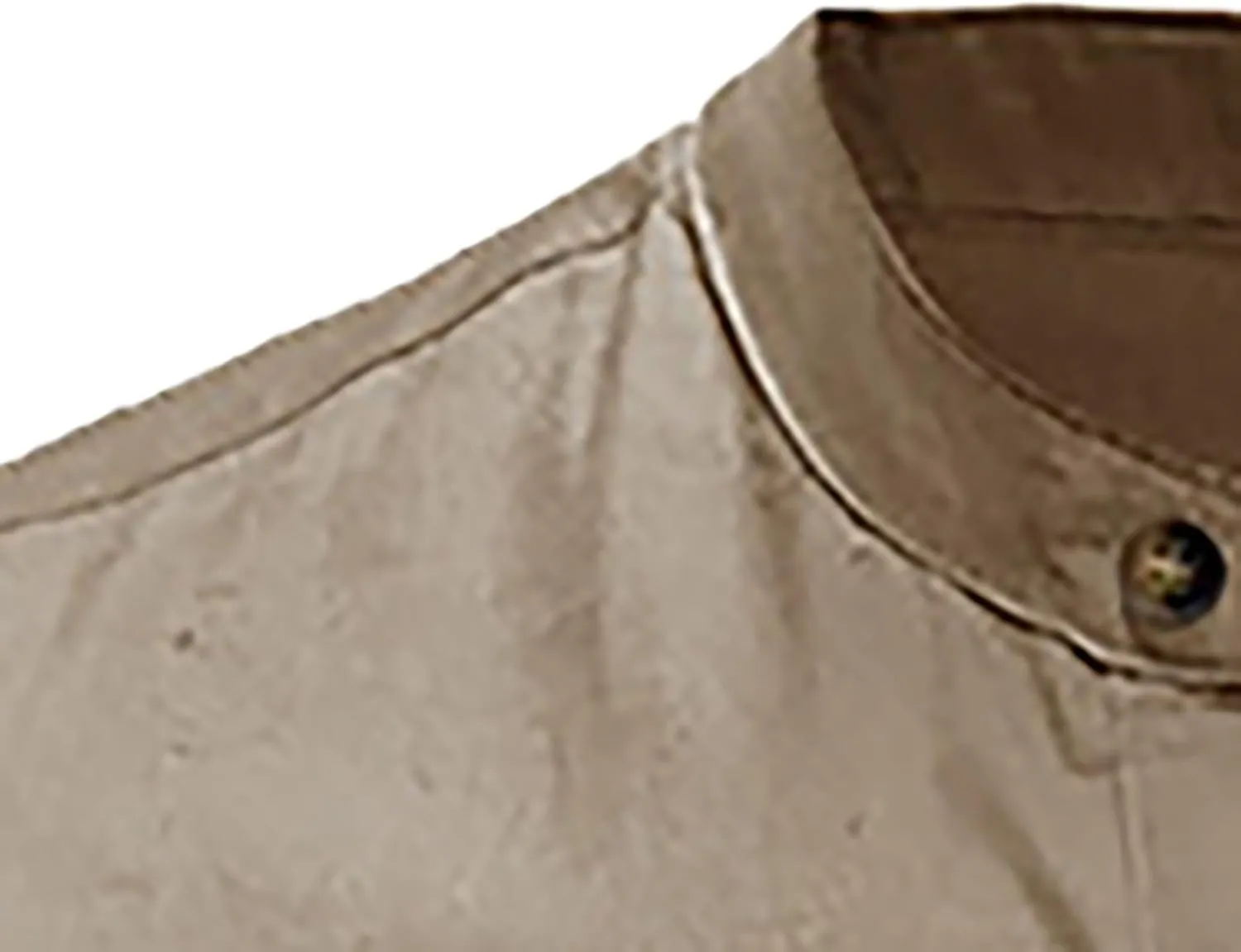 Linen Henley Shirts for Men Casual Short Sleeve Crewneck Summer Vocation Beach Shirts with Pocket Trendy Resort Wear