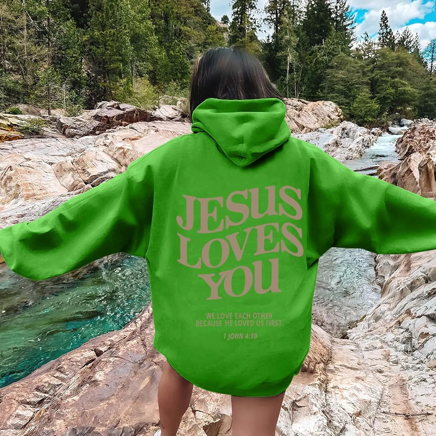 Love Like Jesus Hoodies for Men Women Christian Jesus Gift Long Sleeve Pollover Fashion Comfy Oversized Religious Sweatshirt
