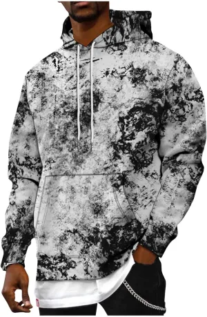 Men Hoodies Tall Long Sleeve Sweatshirt Drawstring Graphic Hoodies Fall Oversized Sweater Pullover