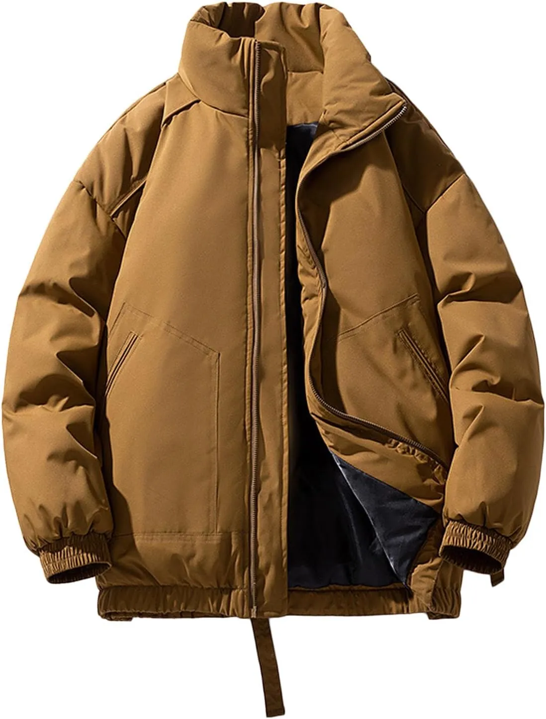 Men Women Puffer Jacket Winter Warm Down Coats Insulated Quilted Coat Parkas Oversized Unisex Outerwear with Pockets