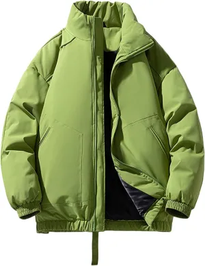 Men Women Puffer Jacket Winter Warm Down Coats Insulated Quilted Coat Parkas Oversized Unisex Outerwear with Pockets