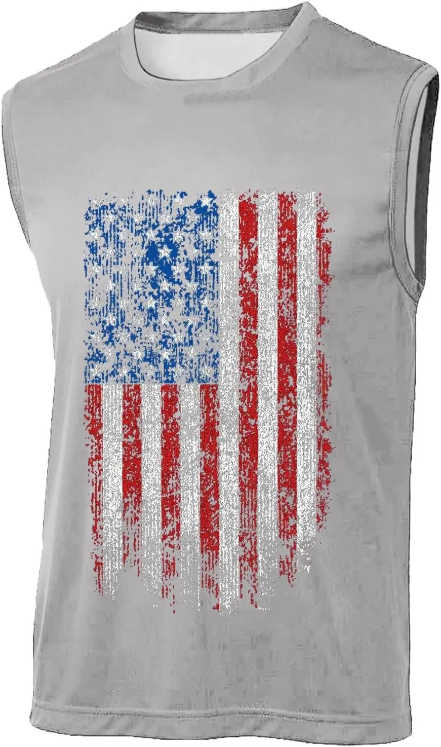 Men's American Flag Tank Tops Stylish Independence Day USA Patriotic Shirt Vest Retro Striped Star Graphic Tee Shirt