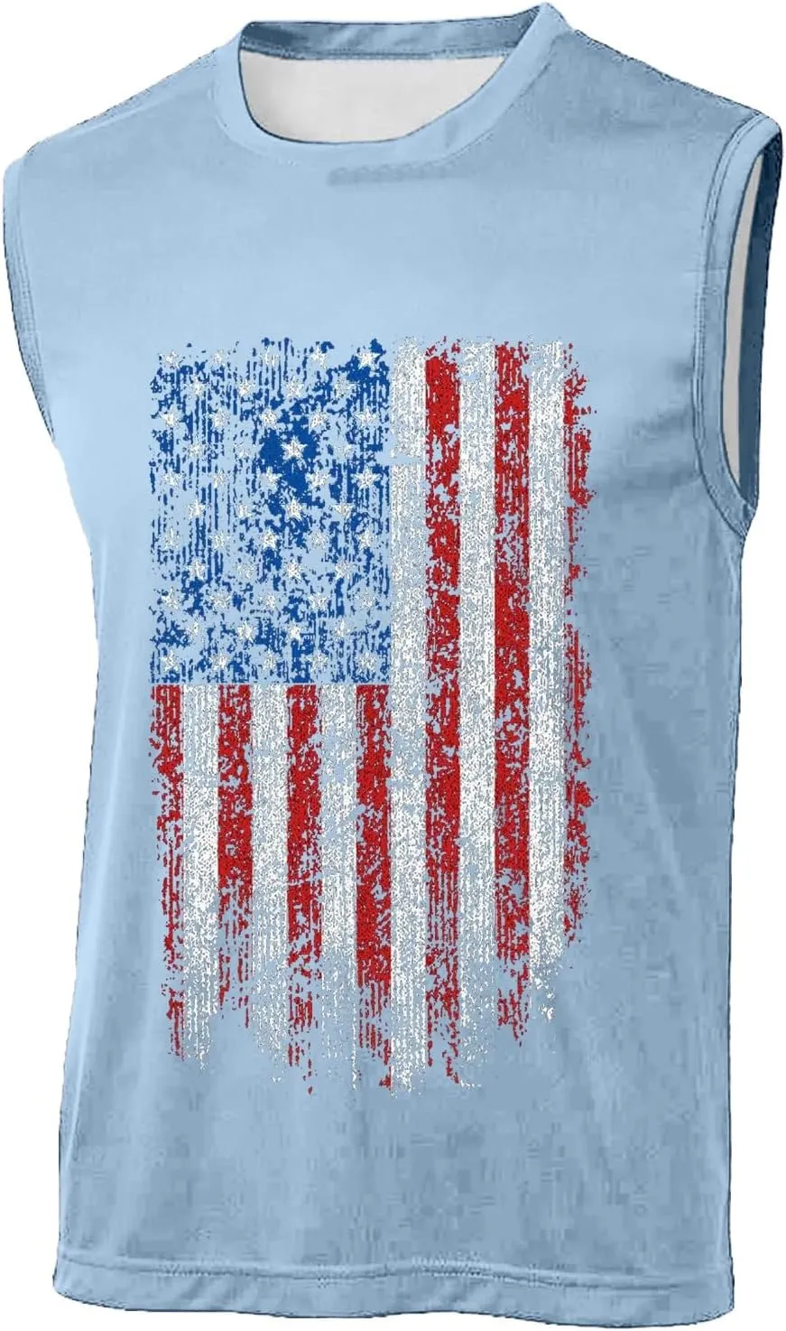 Men's American Flag Tank Tops Stylish Independence Day USA Patriotic Shirt Vest Retro Striped Star Graphic Tee Shirt
