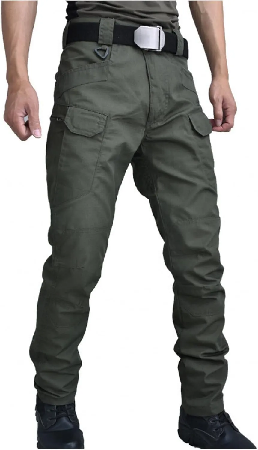 Men's Cargo Pants Multi Pockets Ripstop Flex Baggy Camo Tactical Pants Water Resistant Relaxed Fit Hiking Work Pants