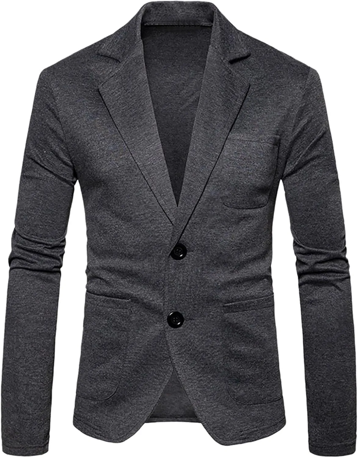 Mens Casual Blazer Slim Fit Two Botton Lightweight Suit Jacket Daily Solid Formal Business Sports Coat with Pockets