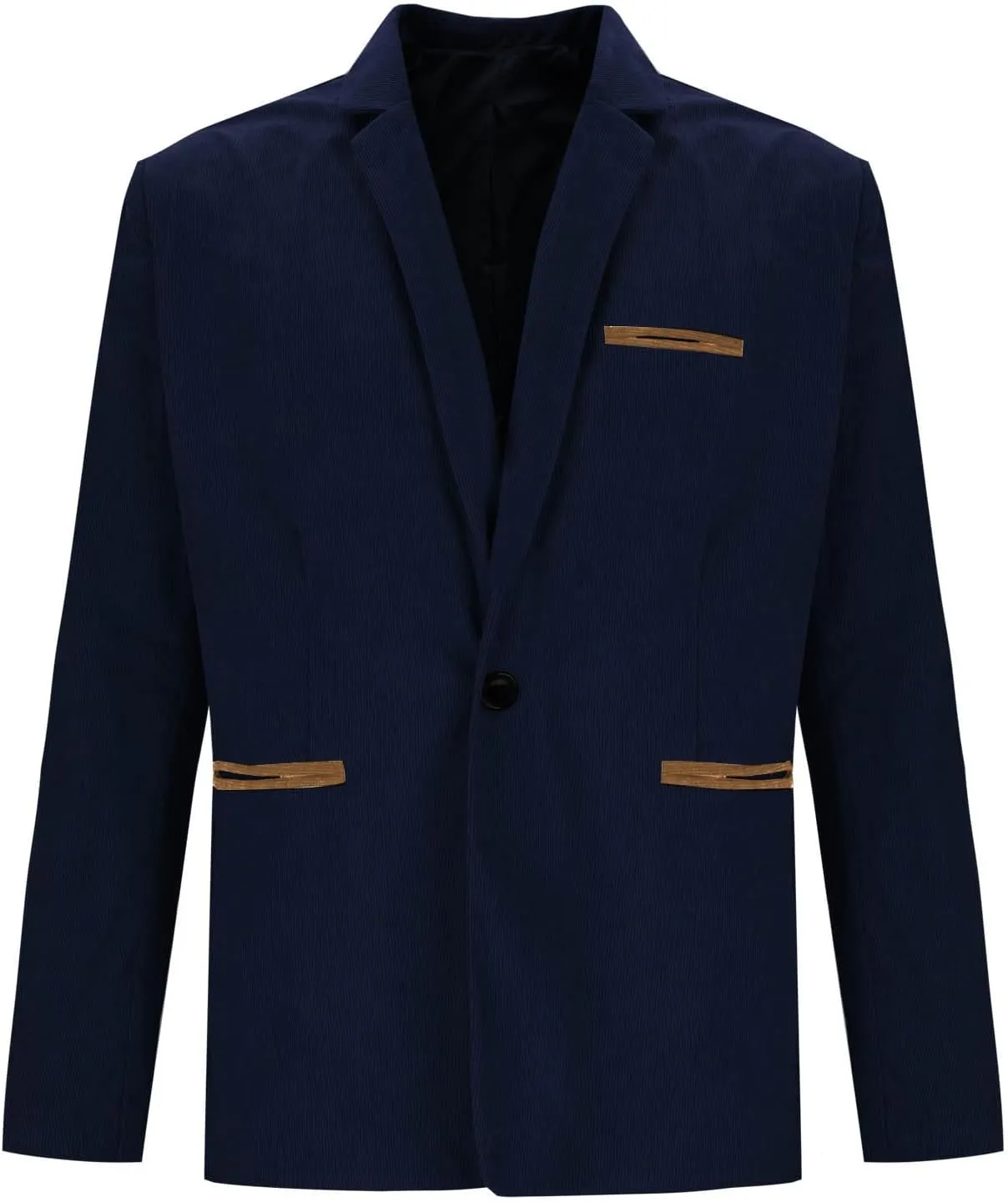 Men's Casual Corduroy Blazer Classic Fit One Button Sport Coat Fashion Notch Lapel Blazer Jacket Fall Winter Jackets