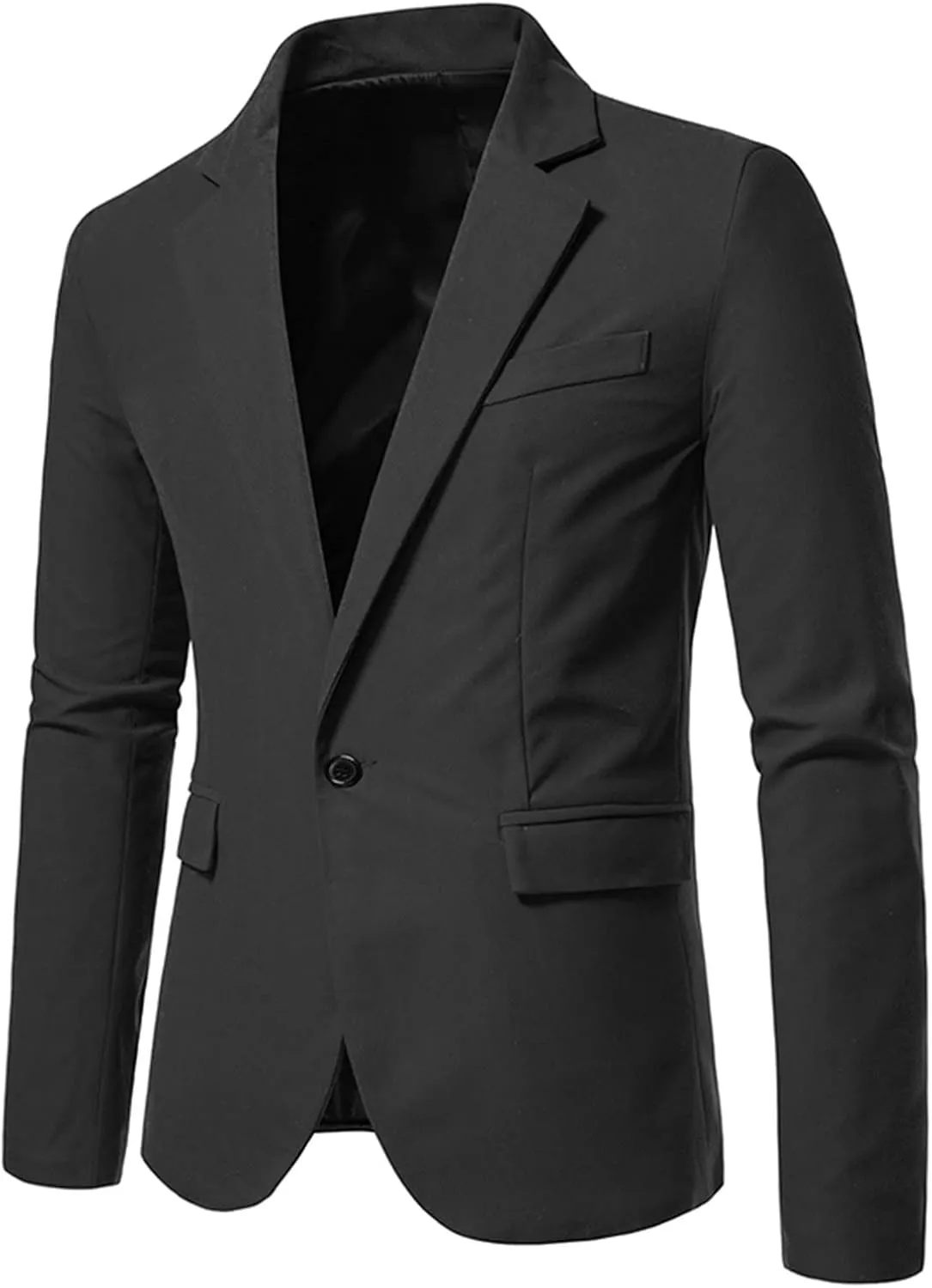 Men's Casual Suit Blazer Jackets Lightweight Sports Coats One Button Slim Fit Business Suit Jacket