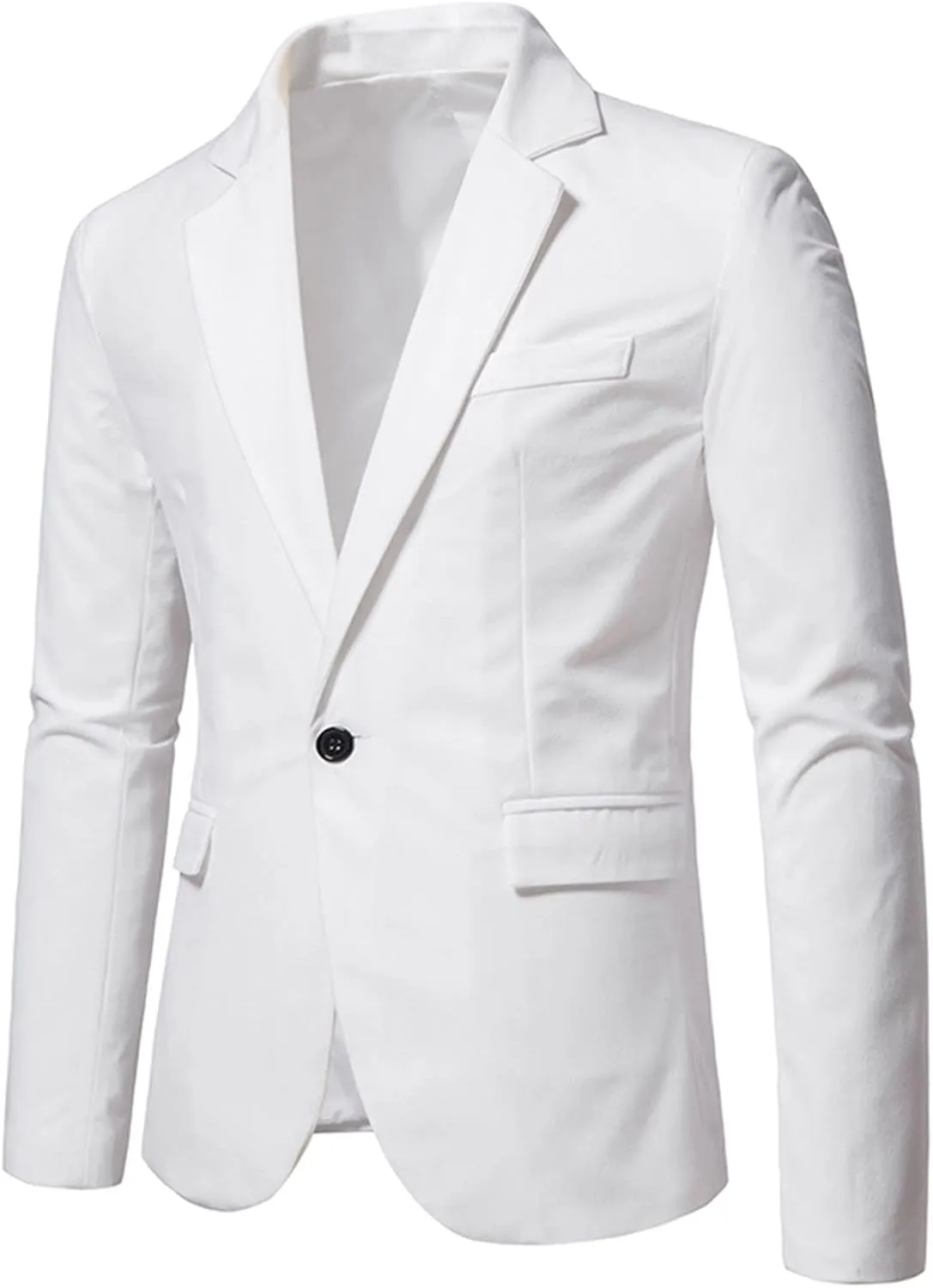 Men's Casual Suit Blazer Jackets Lightweight Sports Coats One Button Slim Fit Business Suit Jacket