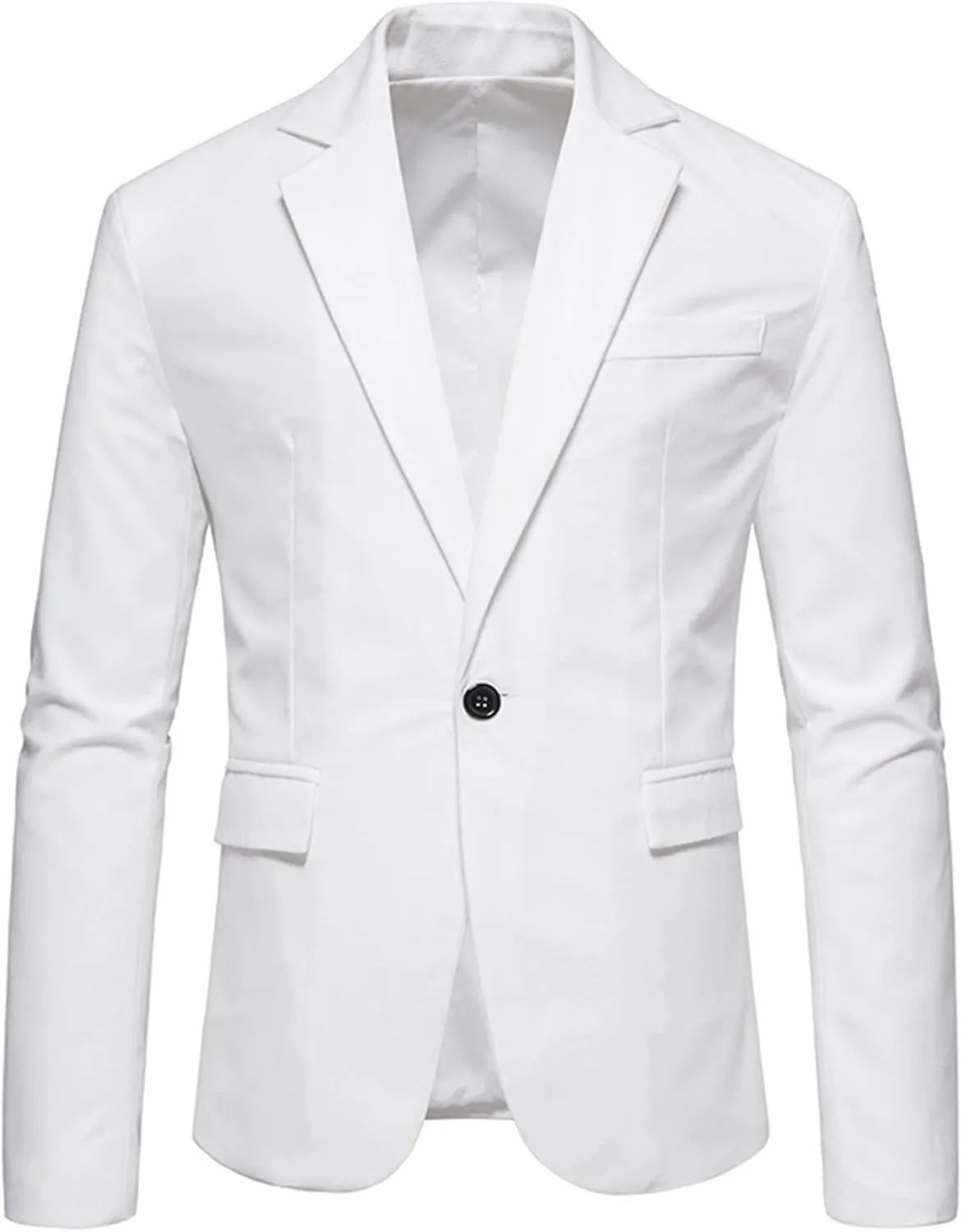 Men's Casual Suit Blazer Jackets Lightweight Sports Coats One Button Slim Fit Business Suit Jacket