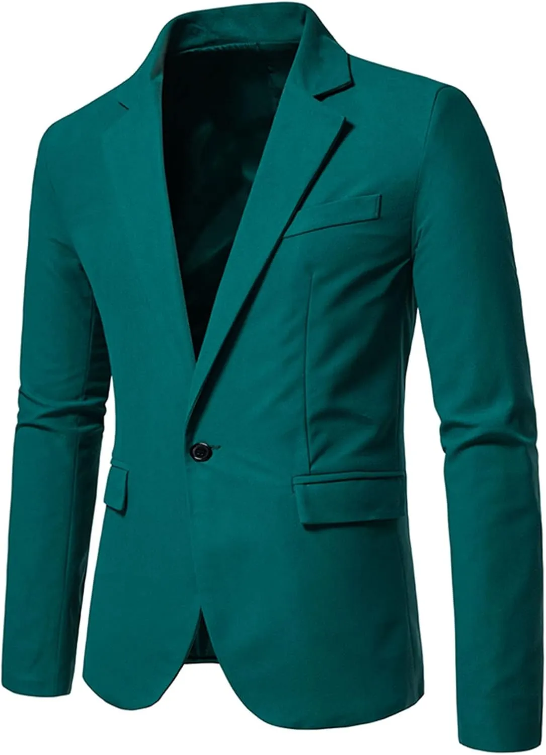 Men's Casual Suit Blazer Jackets Lightweight Sports Coats One Button Slim Fit Business Suit Jacket