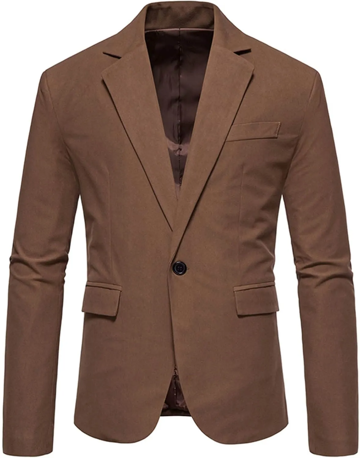 Men's Casual Suit Blazer Jackets Lightweight Sports Coats One Button Slim Fit Business Suit Jacket