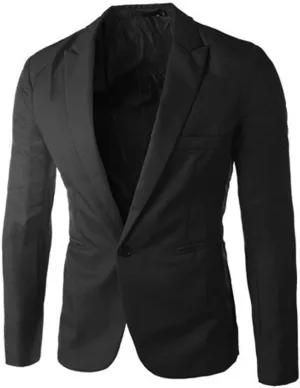Men's Classic Casual Blazer One Button Solid Lightweight Sport Coat Slim Fit Suit Men Formal Jackets for Dinner Party Prom