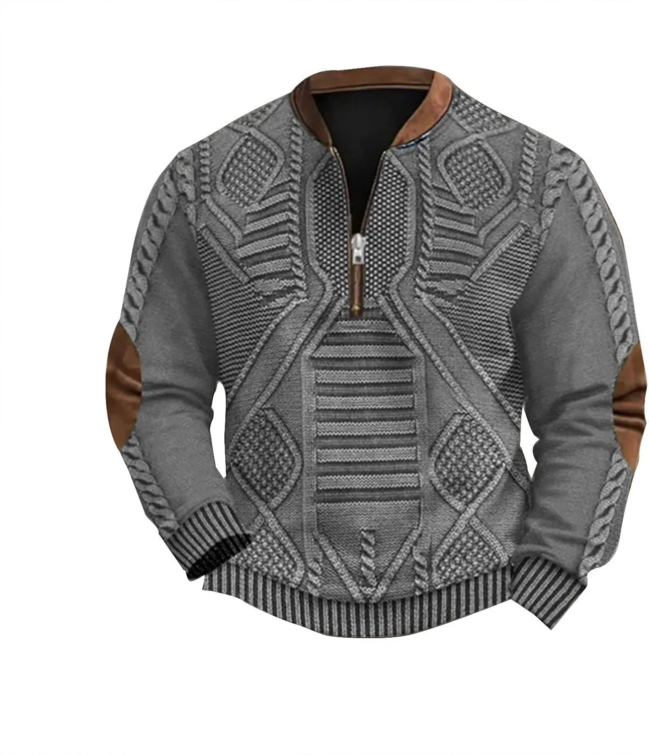 Mens Crewneck Sweatshirts 3D Printed Zipper Long Sleeved Hoodie Pullover Hooded Sweatshirt Mens Hoodie Sweatshirt