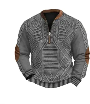 Mens Crewneck Sweatshirts 3D Printed Zipper Long Sleeved Hoodie Pullover Hooded Sweatshirt Mens Hoodie Sweatshirt