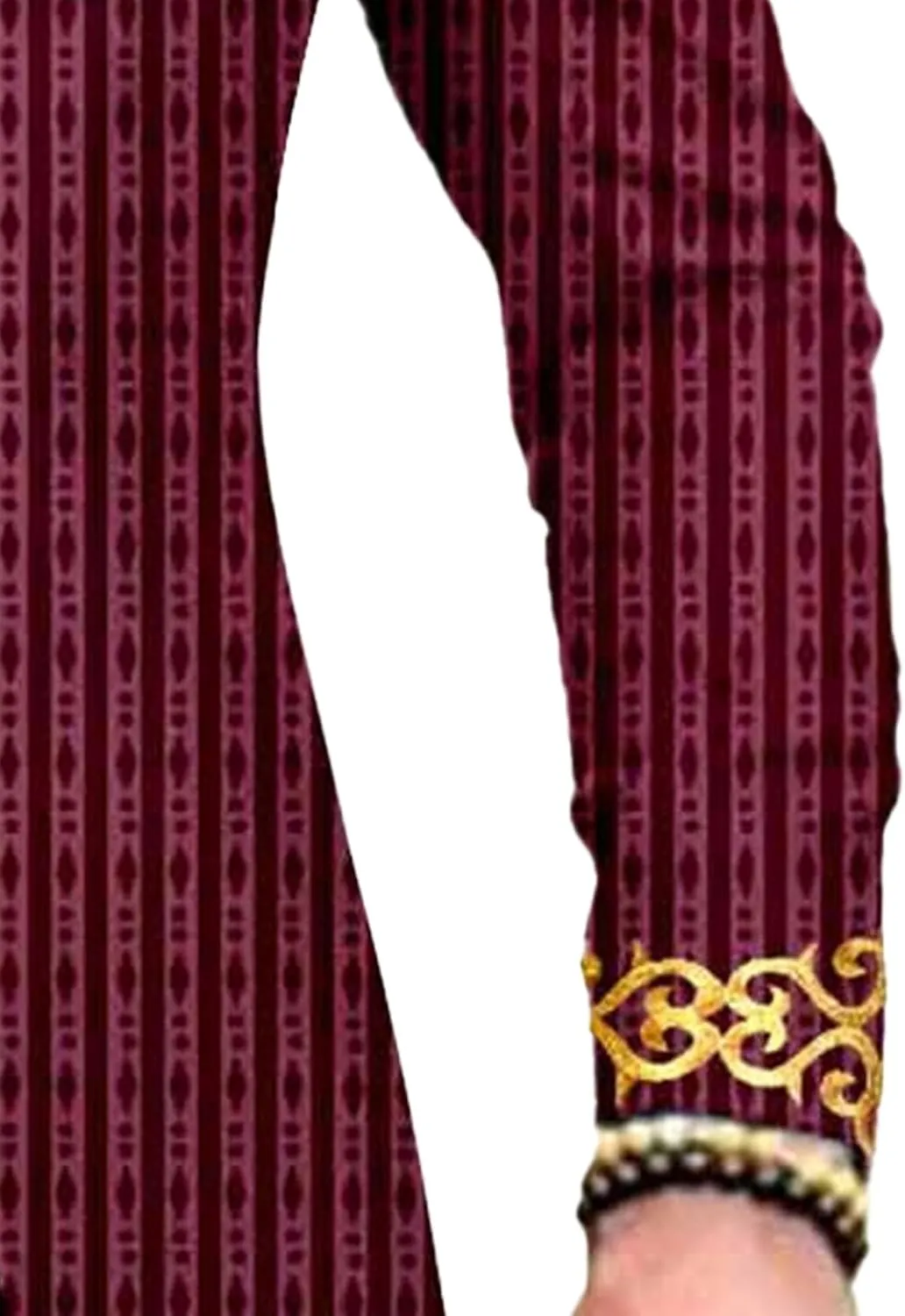 Men's Double Breasted Slim Fit Embroidery Suits African Chain Decorate Ethnic Suits Slim Fit Blazer Pants Outfits