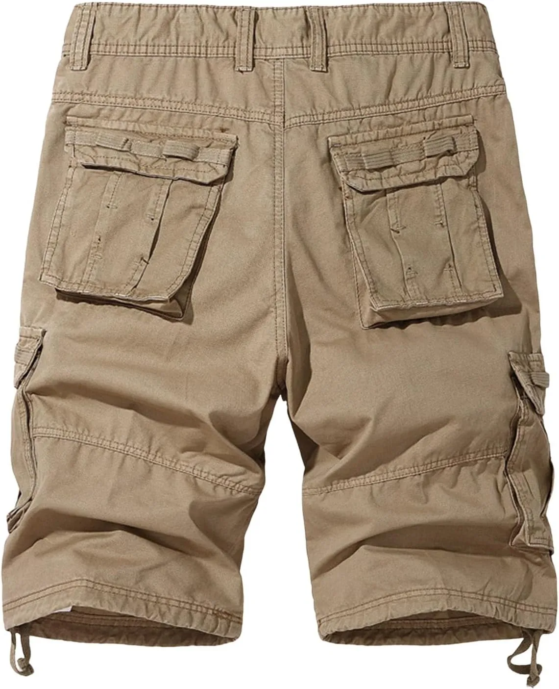 Men's Elastic Fleece Cargo Pants with Multi-Pockets Cargo Men's Cargo Pants with Elastic Waistband and Drawstring