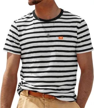 Mens Fashion T Shirts Striped Short Sleeve Crew Neck Sweatshirts Casual Outdoor Shirt Summer Beach Hawaiian T-Shirts