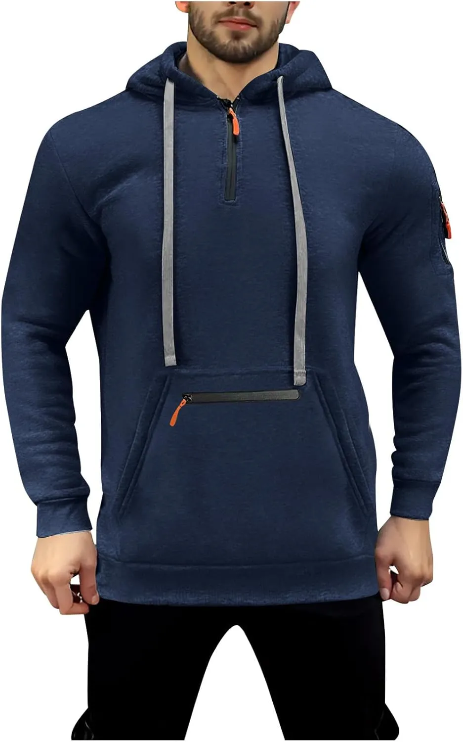 Men's Fashion Zip Up Hoodie with Pockets