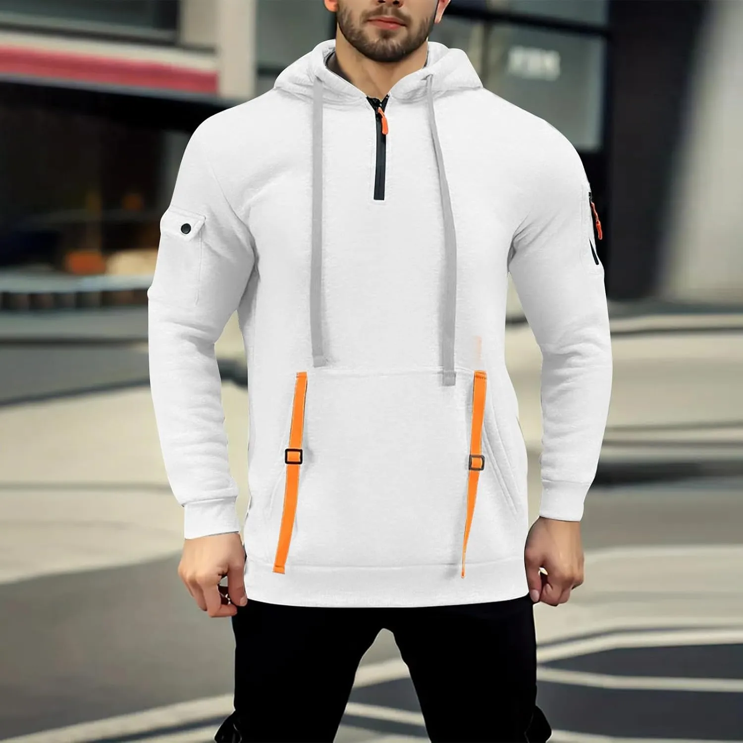 Men's Fashion Zip Up Hoodie with Pockets
