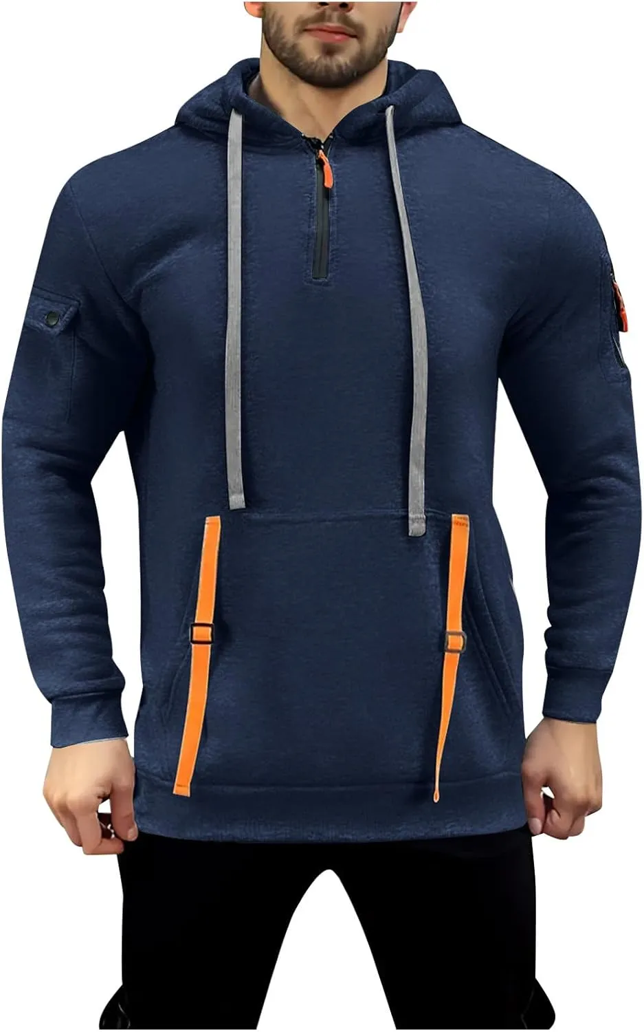 Men's Fashion Zip Up Hoodie with Pockets