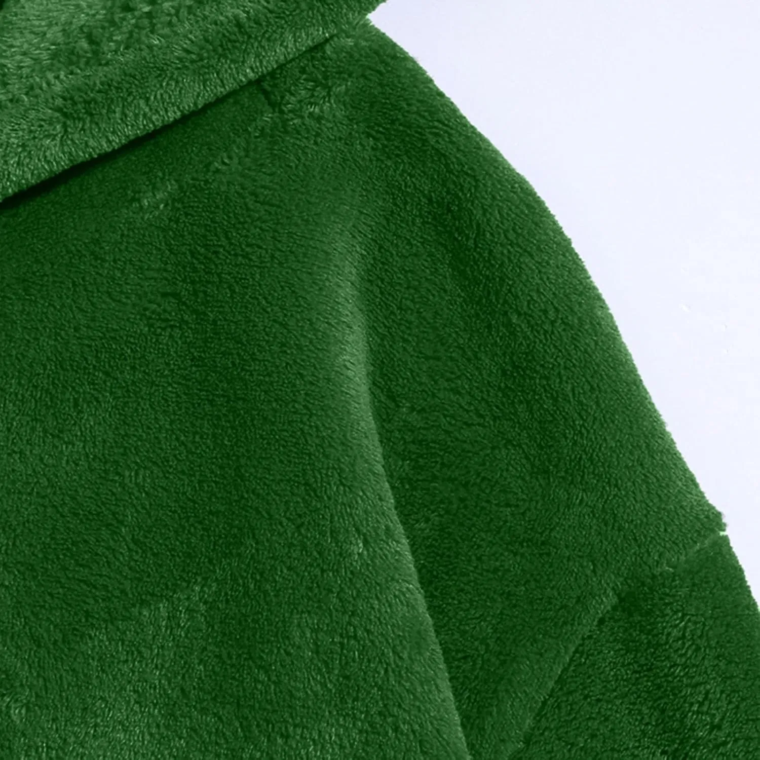 Mens Fuzzy Soft Hoodies Solid Color Homewear Coral Fleece Sweatshirts Winter Warm Funny Bear Ears Pullover Long Sleeve