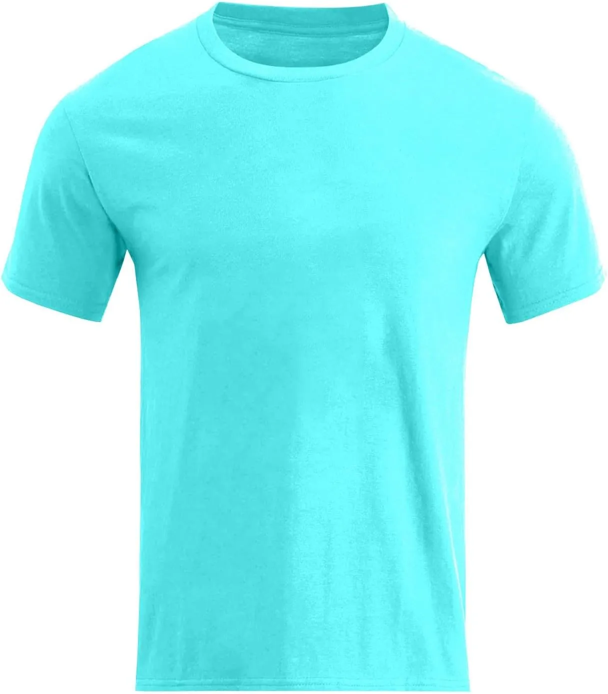 Mens Heavyweight Cotton T-Shirts Crew Neck Summer Loose Big and Tall T Shirts Quick Dry Running Athletic Gym Tees