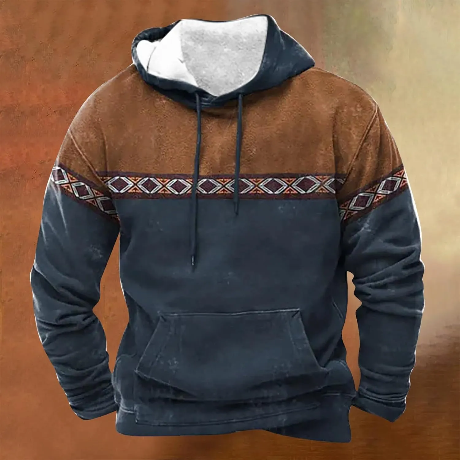 Men's Hooded Sweatshirts Long Sleeve Unisex Hooded Sweater Heart Shaped Printed Zipper With Plush Insulation Hooded