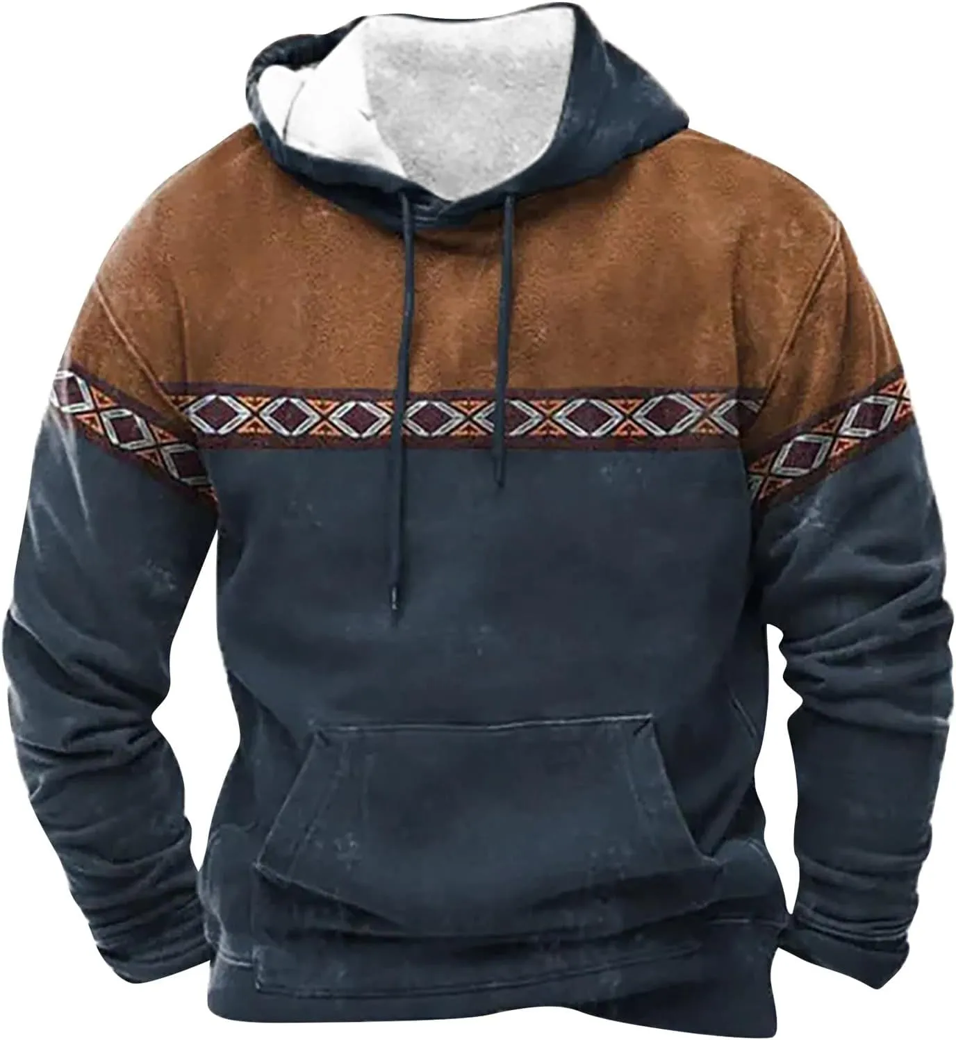 Men's Hooded Sweatshirts Long Sleeve Unisex Hooded Sweater Heart Shaped Printed Zipper With Plush Insulation Hooded