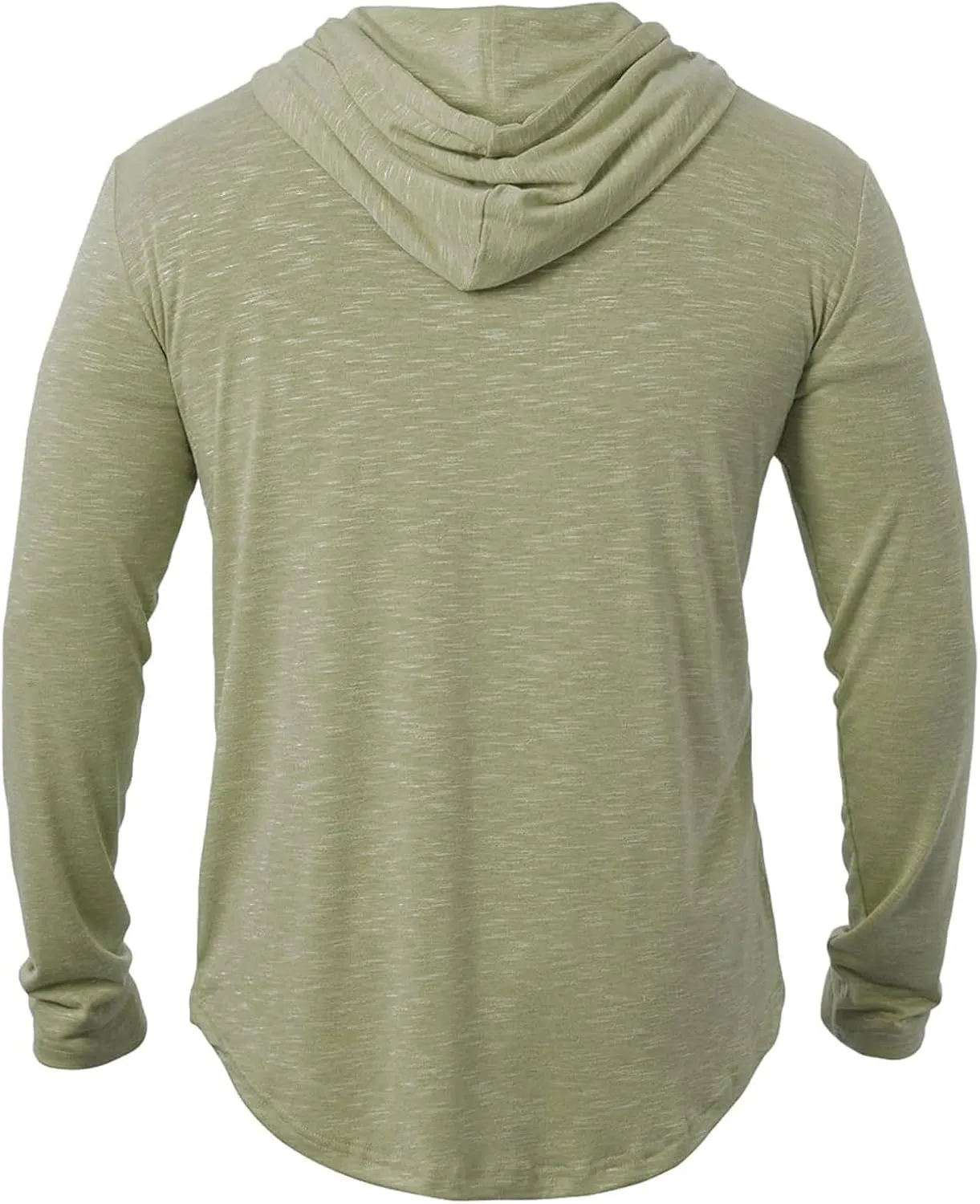 Mens Hooded T Shirts Long Sleeve Moisture Wicking Sports Tops Workout Crew Neck Classic Plain High Performance Shirt