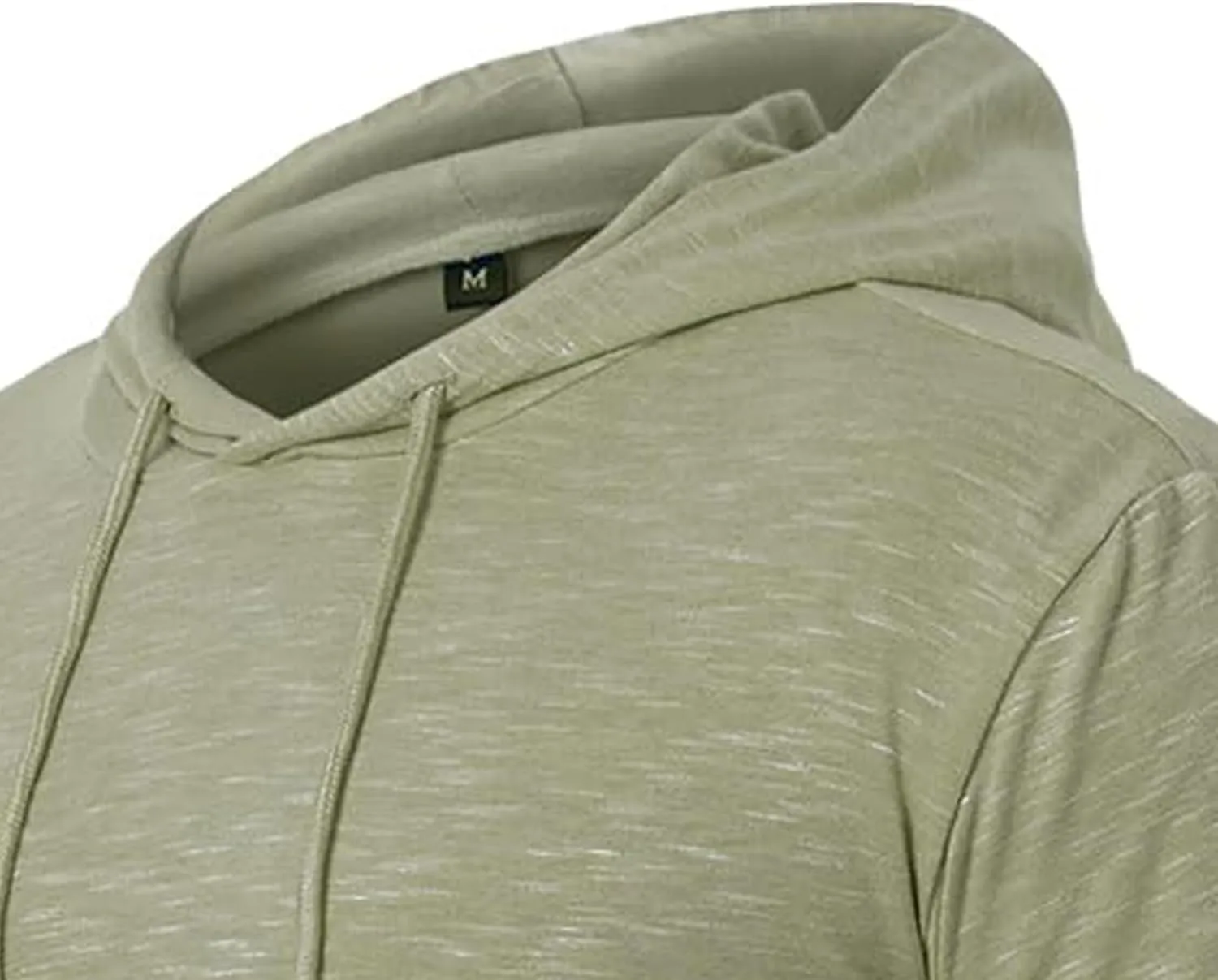 Mens Hooded T Shirts Long Sleeve Moisture Wicking Sports Tops Workout Crew Neck Classic Plain High Performance Shirt