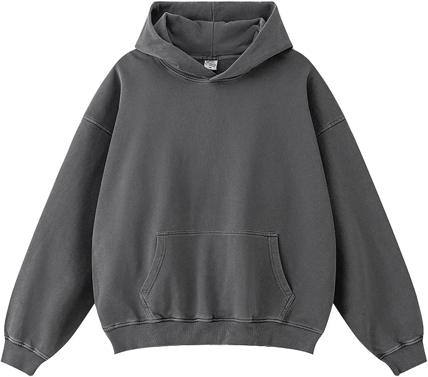 Mens Hoodies Pullover Oversized Fleece Hoodie Wash Plush Sweatshirt Vintage Heavyweight Fall Streetwear Unisex