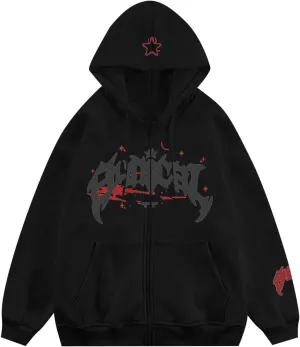 Mens Hoodies Zip Up Fleece Lined Pullover Relaxed Comfortable Tops Graphic Printed Long Sleeved Sweatshirt