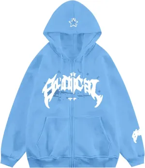 Mens Hoodies Zip Up Fleece Lined Pullover Relaxed Comfortable Tops Graphic Printed Long Sleeved Sweatshirt