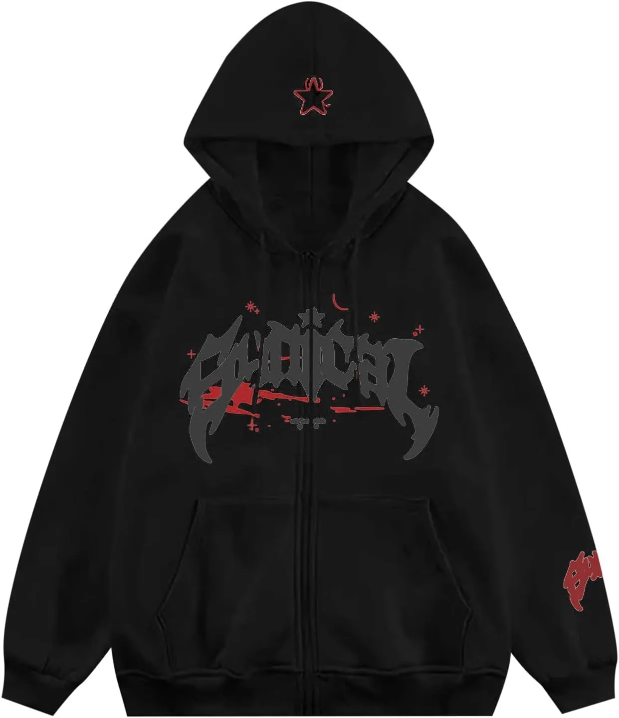 Mens Hoodies Zip Up Fleece Lined Pullover Relaxed Comfortable Tops Graphic Printed Long Sleeved Sweatshirt