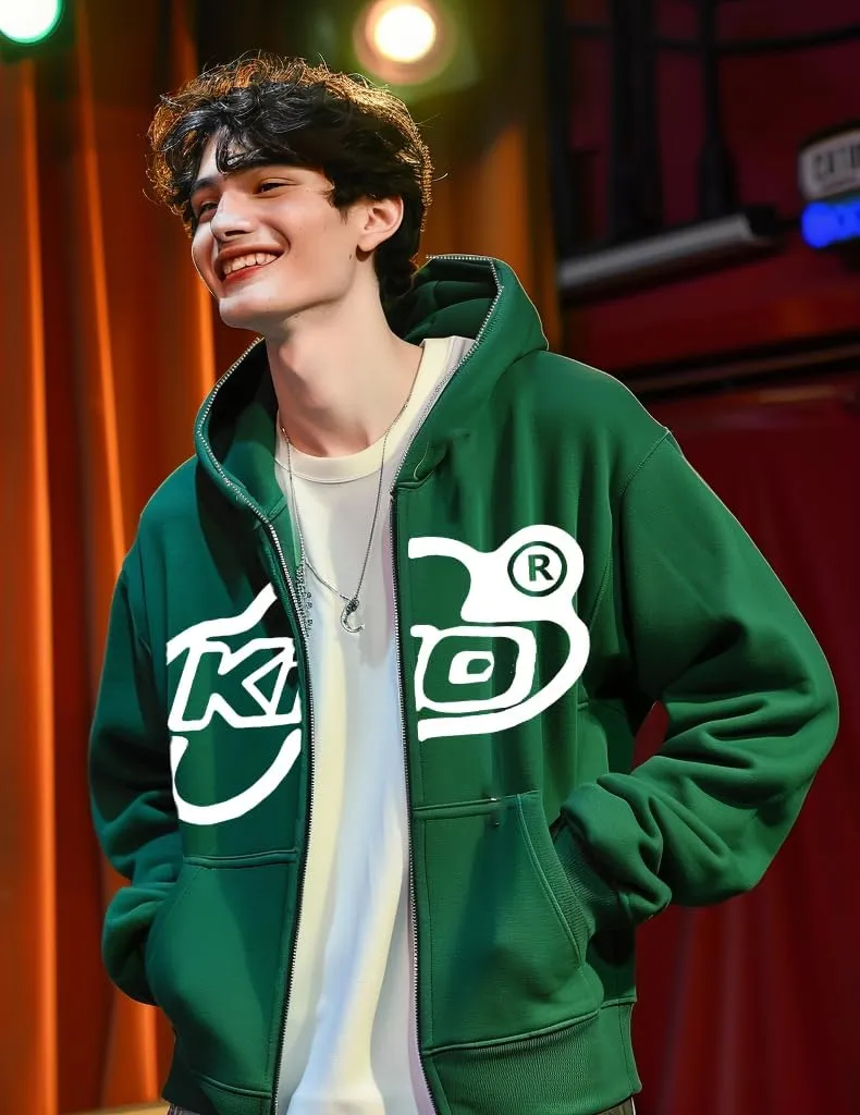 Mens Letter Printed Hoodies Harajuku High Street Hooded Sweatshirts Zip Y2K Graphic hoodies