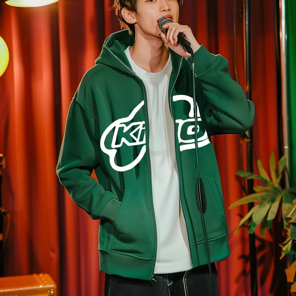 Mens Letter Printed Hoodies Harajuku High Street Hooded Sweatshirts Zip Y2K Graphic hoodies