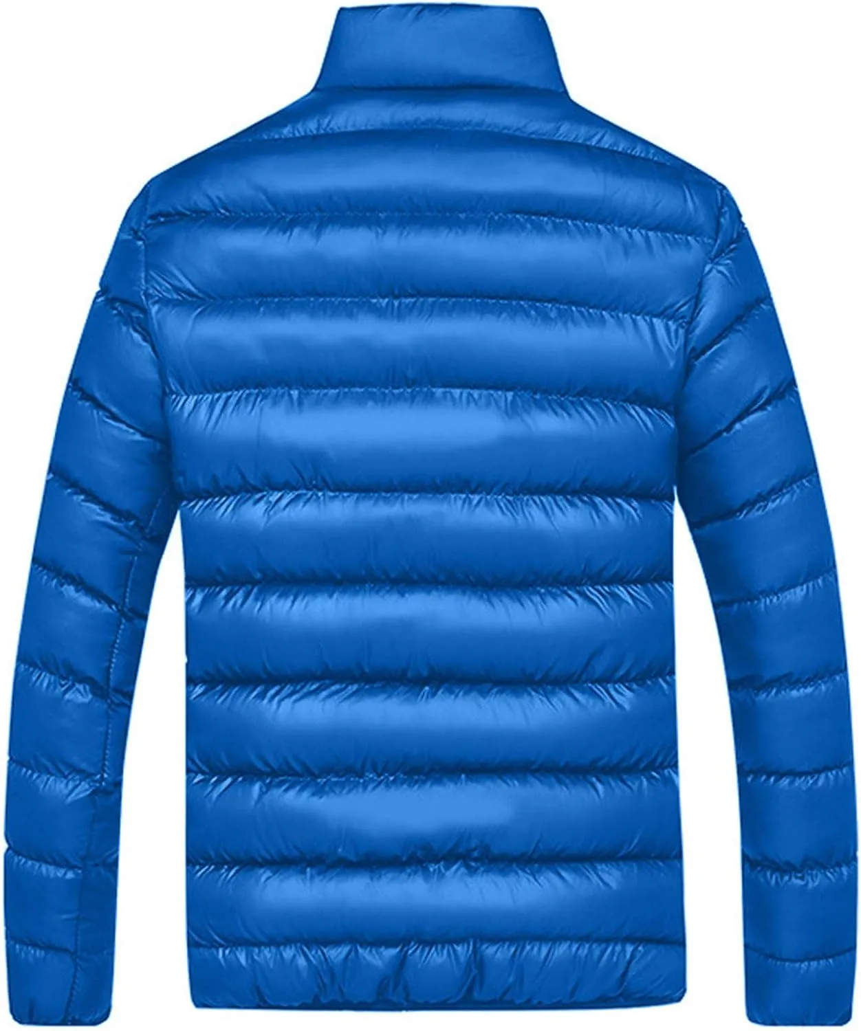 Men's Lightweight Puffer Jacket Packable Down Coat Stand Collar Quilted Jacket Slim Fit Insulated Jacket Winter Outwear