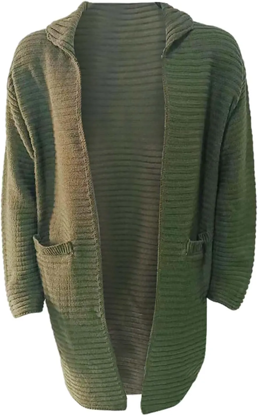 Mens Long Sleeve Stand Collar Knitted Cardigan Sweaters Slim Fit Open Front Mid Length Pockets Drape Cape Overcoats