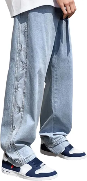 Men's Loose Jeans Workwear Straight Fit Stretch Basic Straight Leg Jean Men's Comfort Fit Jean Men's Premium Fit Loose Jean