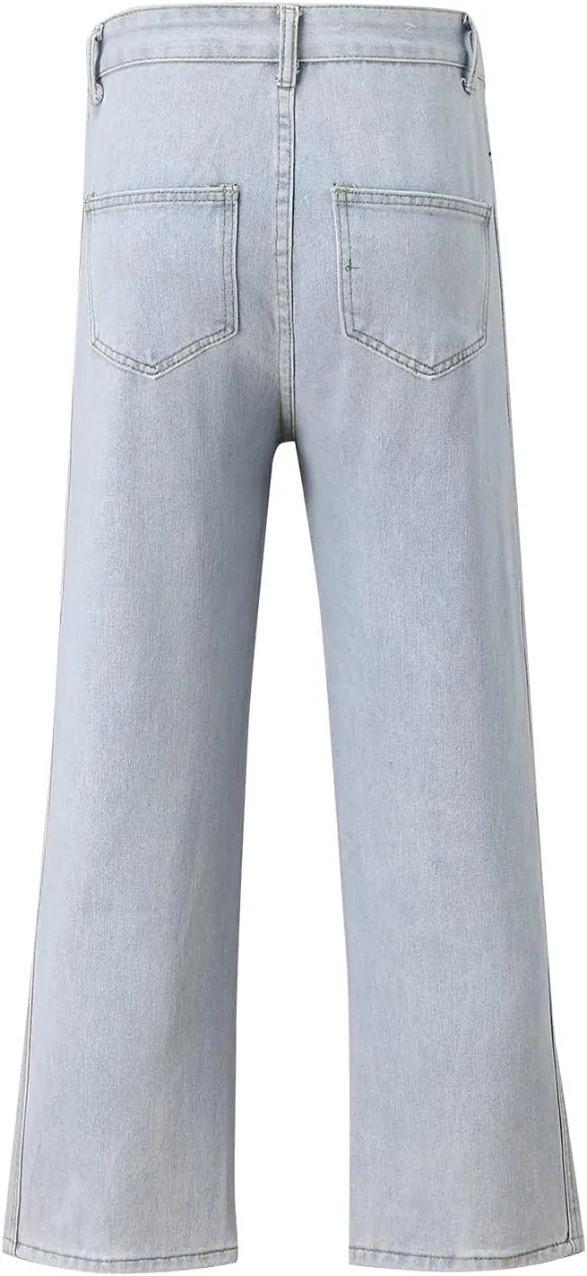 Men's Loose Jeans Workwear Straight Fit Stretch Basic Straight Leg Jean Men's Comfort Fit Jean Men's Premium Fit Loose Jean
