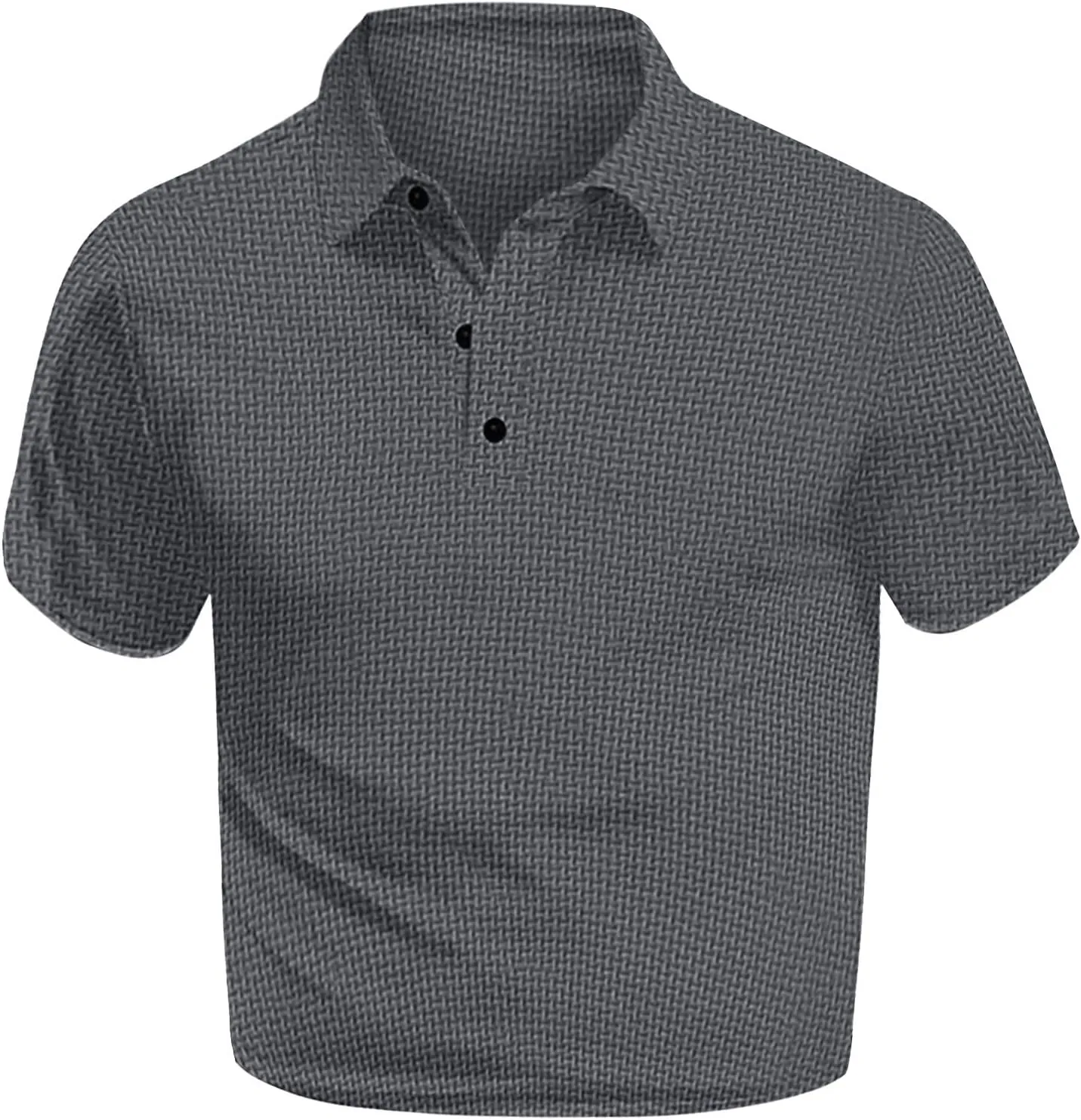 Men's Mesh Polo Shirt Short Sleeve Solid Color Lapel Henley Shirt Quick Dry Stretch Training Gym Camping Hiking Travel Top