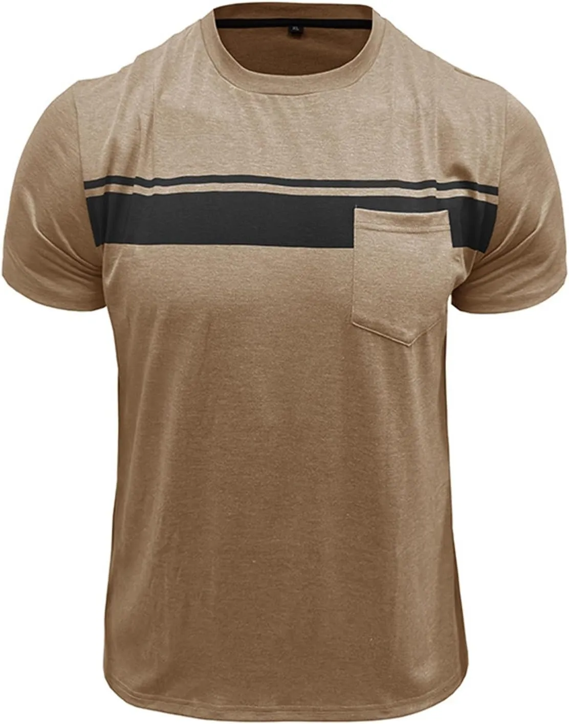 Mens Polo Shirts Quick Dry Short Sleeve Athletic Striped Golf T Shirt Performance Moisture Wicking Casual Collared Tee