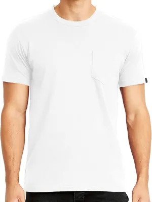 Men's Premium Cotton Jersey Crew Neck Plain & Heather Pocket T-Shirts (Regular - 3XL Sizing)